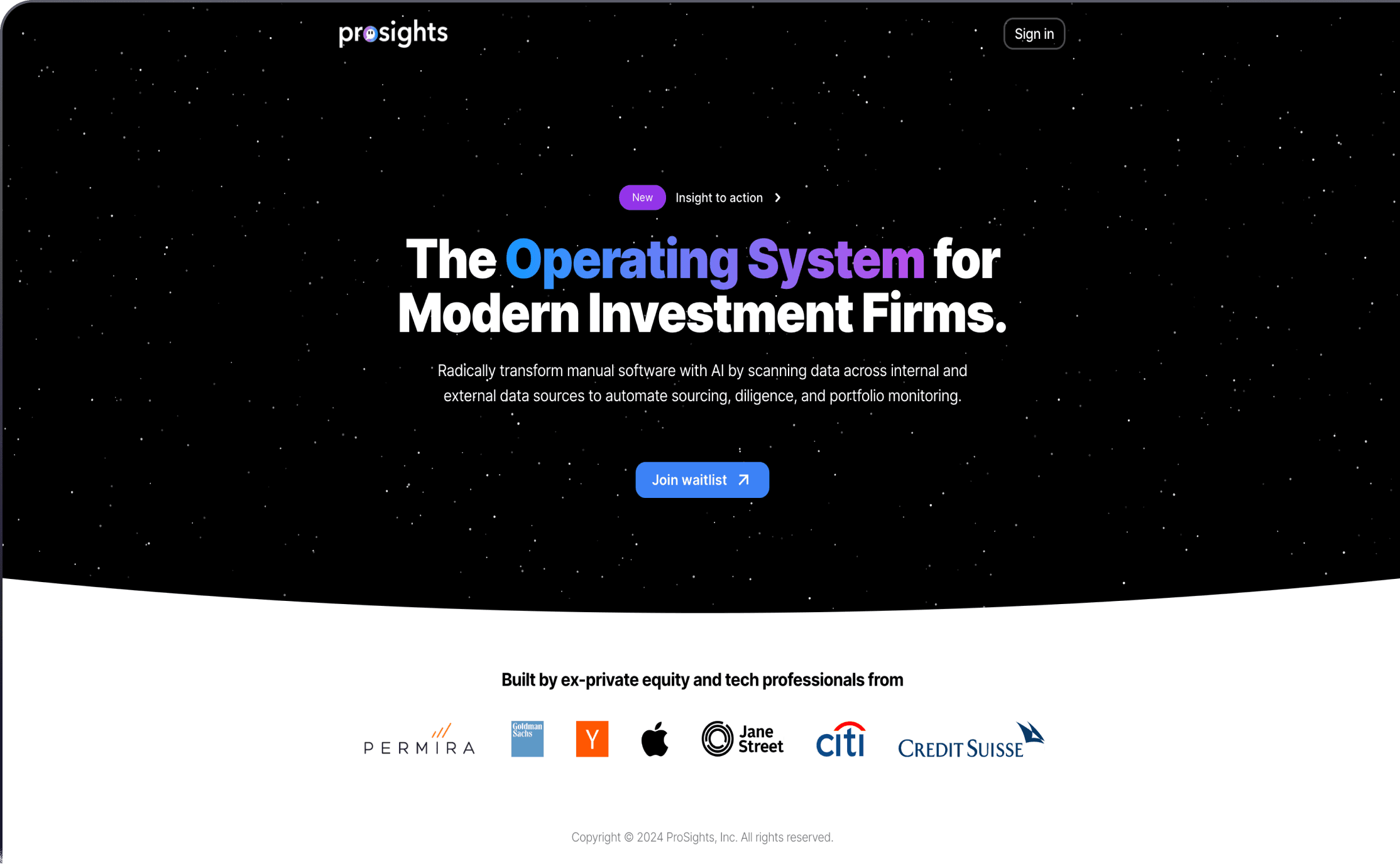 Prosights screenshot